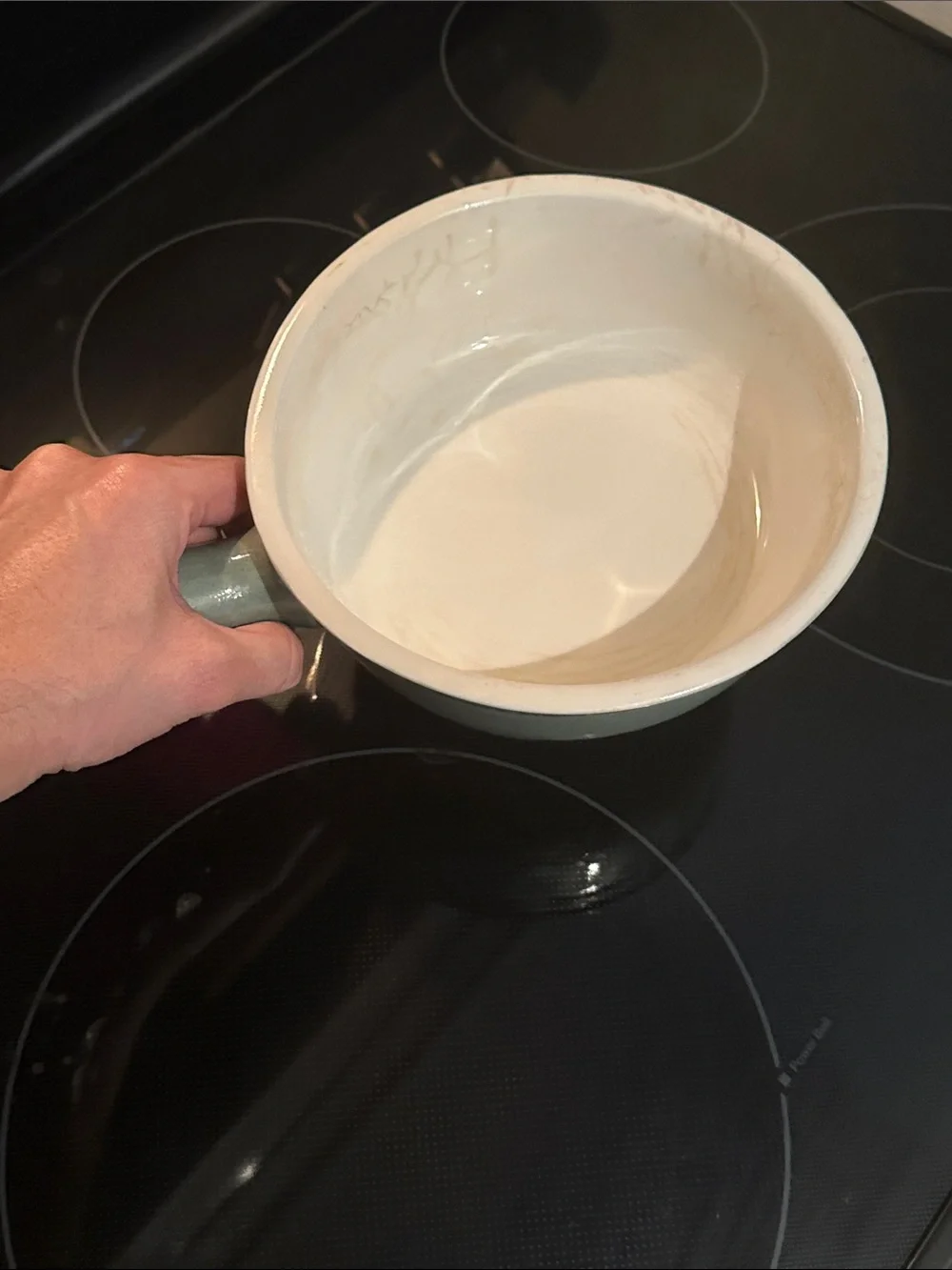 Ceramic Porcelain Handled Serving Bowl in Sage Green